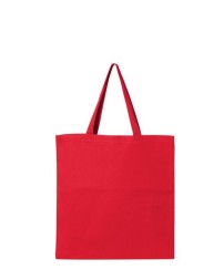Q-Tees Q800 Promotional Canvas Tote – 12 oz. Heavy Cotton Canvas with Webbed Handles | 15