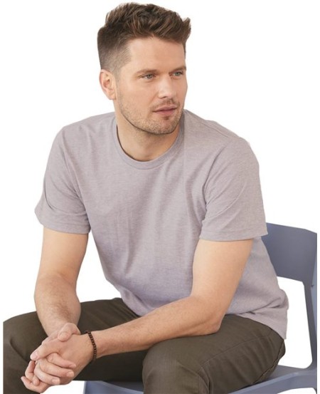 Bayside 5010 Unisex USA-Made 50/50 Fine Jersey T-Shirt – 4.2 oz. 50/50 Combed Ring-Spun Cotton/Poly Fine Jersey | S–3XL