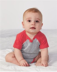 Rabbit Skins 4430 Infant Baseball Fine Jersey Bodysuit – 4.5 oz. 60/40 CRSC Cotton/Poly | NB–24M