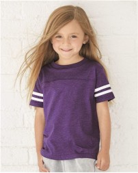 Rabbit Skins 3037 Toddler Football Fine Jersey Tee – 4.5 oz. 60/40 Cotton/Poly | 2T–5/6