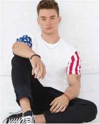 Code Five 3976 Stars and Stripes T-Shirt - 5.5 oz. 100% Cotton Printed Jersey Adult Patriotic Tee | S-2XL