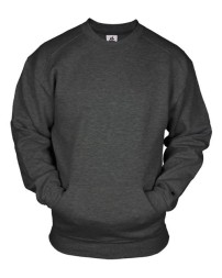 Badger 1252 Unisex Pocket Crewneck Sweatshirt – 9.5 oz. 60/40 Ring-Spun Cotton/Polyester Athletic Crewneck | S–4XL
