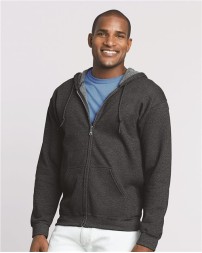 Gildan 18600 Unisex Heavy Blend™ Full-Zip Hooded Sweatshirt – 8 oz. 50/50 Cotton/Polyester | MVS Air Spinning | Metal Zipper | Unlined Hood | 1x1 Rib with Spandex | OEKO-TEX
