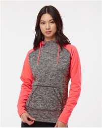 J. America 8618 Women’s Colorblocked Cosmic Fleece Hooded Sweatshirt – 7 oz. Women’s Pullover hoodie | S–3XL
