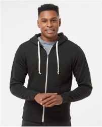 J. America 8872 Men's Triblend Full-Zip Hooded Sweatshirt – 7.5 oz. Men's full-zip hoodie | XS–3XL