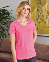 Hanes 5780 Women's Essential-T V-Neck T-Shirt – 5 oz. Cotton Women's V-Neck Tee