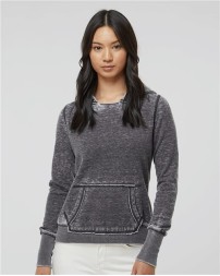 J. America 8912 Women's Zen Fleece Hooded Sweatshirt – 7 oz. Women's pullover hoodie | XS–2XL