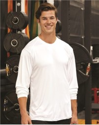 Badger 4004 Men's Ultimate SoftLock Long Sleeve T-Shirt – 4.13 oz. 100% Polyester UPF 50+ LS Tee | XS–4XL