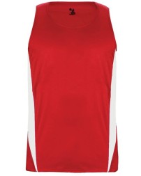 Alleson Athletic 2667 Youth Stride Singlet – 100% Polyester Antimicrobial Contrast Side Insert Track Singlet | Youth XS–XL