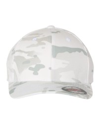 Flexfit 6277 Cotton Blend Cap – 63/34/3 Polyester/Cotton/PU Spandex Twill | Structured Six-Panel Mid-Profile | Permacurv® Silver Undervisor | Sewn Eyelets | Fitted S/M–XL/2XL
