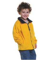 Bayside 1115 Youth USA-Made Full-Zip Fleece Jacket – Anti-Pilling Polyester Fleece Youth Jacket | XS–XL