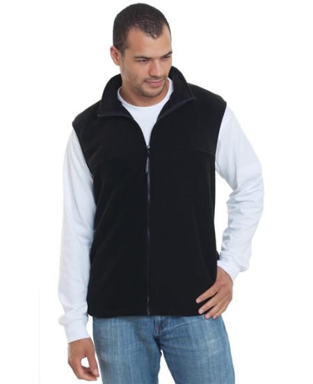 Bayside 1120 Men's USA-Made Full-Zip Fleece Vest – 12.5 oz. 100% Spun Polyester Anti-Piling Fleece Vest | S–4XL