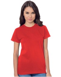 Bayside 3075 Women's Union-Made Basic T-Shirt – 6.1 oz. 100% Cotton Union & USA-Made Women's Tee | XS–3XL