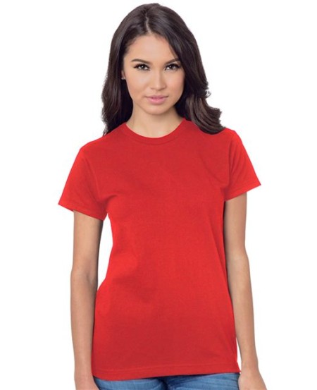 Bayside 3075 Women's Union-Made Basic T-Shirt – 6.1 oz. 100% Cotton Union & USA-Made Women's Tee | XS–3XL