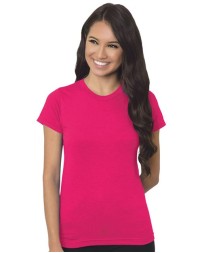 Bayside 4990 Women's USA-Made Fine Jersey T-Shirt – 4.2 oz. Combed Ring-Spun Cotton Women's Junior Fit Tee | S–3XL