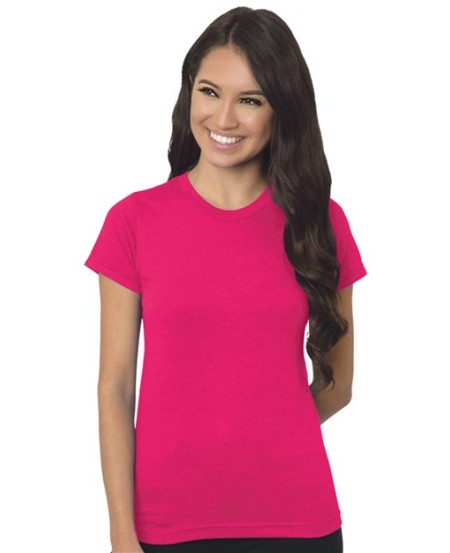 Bayside 4990 Women's USA-Made Fine Jersey T-Shirt – 4.2 oz. Combed Ring-Spun Cotton Women's Junior Fit Tee | S–3XL
