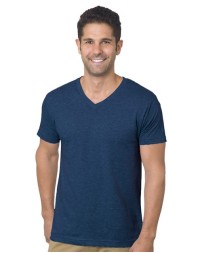 Bayside 5025 Unisex USA-Made V-Neck T-Shirt – 4.2 oz. 100% Combed Ring-Spun Cotton V-Neck Fine Jersey | S–2XL