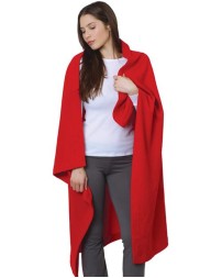 Bayside 9000 USA-Made Stadium Fleece Blanket – 12.5 oz. 2-Sided Brushed 100% Polyester Anti-Pill, 48