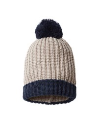 Richardson 143R Chunky Cable Beanie - 100% Acrylic, Vertical Cable Knit, Pom on Top, Ribbed Cuff | One Size