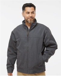 DRI DUCK 5028T Men’s Boulder Cloth™ Tall Maverick Jacket with Blanket Lining – 12 oz. Garment-Washed Canvas | Plaid Blanket Lining | Tall