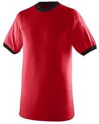 Augusta Sportswear 711 Youth Ringer T-Shirt – 50/50 Polyester/Cotton Jersey Knit Contrast Collar Youth Ringer Tee