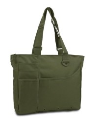 Liberty Bags 8811 Super Feature Tote – 600D Polyester 50% Recycled Zippered Feature Tote with Adjustable Handles and Multiple Pockets | 15