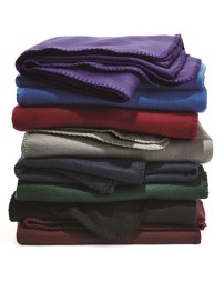 Alpine Fleece 8711 Value Blanket – 6.5 oz. 100% Polar Fleece Throw Blanket with Whipstitched Trim | 50