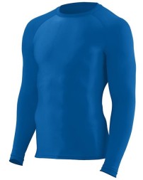 Augusta Sportswear 2605 Youth Hyperform Compression Long Sleeve Shirt – 84/16 Poly/Spandex 4-Way Stretch | S–L