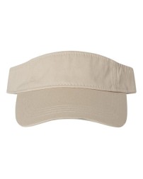 Valucap VC500 Bio-Washed Visor – 100% Cotton Bio-Washed Chino Twill Adjustable Visor