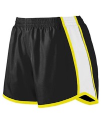Augusta Sportswear 1266 Girls' Pulse Team Shorts – 100% Polyester Micropoly with Mesh Inserts & Brief