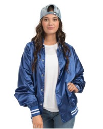 Augusta Sportswear 3610 Unisex Satin Baseball Jacket – 100% Nylon Satin Shell, Water-Resistant | XS–3XL