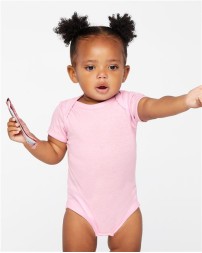 Rabbit Skins 4400 Infant Baby Rib Bodysuit – 5 oz. 100% CRSC 1x1 Baby Rib | NB–24M, 60+ Colors