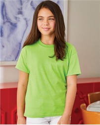 Hanes 5370 Youth EcoSmart T-Shirt – 5 oz. 50/50 Cotton/Poly Youth Tee | XS–XL