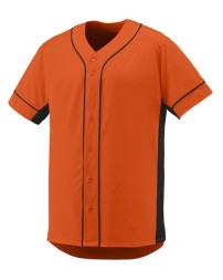 Augusta Sportswear 1660 Men's Slugger Jersey – Propelit Micromesh Full-Button Baseball Jersey with Mesh Side Panels