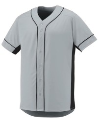 Augusta Sportswear 1661 Youth Slugger Jersey – Propelit Micromesh Full-Button Youth Baseball Jersey with Mesh Inserts