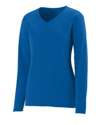 Augusta Sportswear 1788 Women's Nexgen Performance Long Sleeve V-Neck T-Shirt – 100% Polyester Moisture-Wicking Long Sleeve