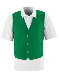 Augusta Sportswear 2145 Unisex Vest – 65/35 Poly/Cotton Twill Three-Button Work Vest with Side Pockets | S–4XL