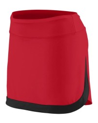 Augusta Sportswear 2411 Girls' Action Color Block Skort – 90/10 Poly/Spandex Moisture-Wicking Youth Girls' Skort | S–L