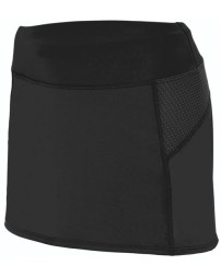 Augusta Sportswear 2420 Women's Femfit Skort – 90/10 Poly/Spandex Skort with Mesh Yoke and Graphite Inner Short | XS–2XL