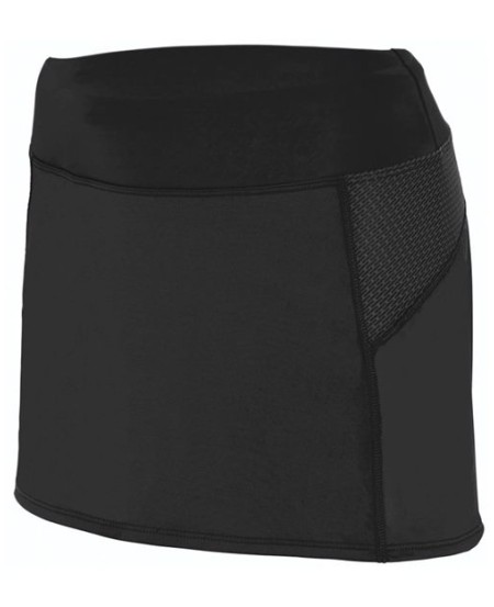 Augusta Sportswear 2420 Women's Femfit Skort – 90/10 Poly/Spandex Skort with Mesh Yoke and Graphite Inner Short | XS–2XL