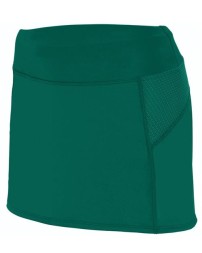 Augusta Sportswear 2421 Girls' Femfit Skort – 90/10 Poly/Spandex Girls' Skort with Mesh Yoke and Graphite Inner Short | S–L