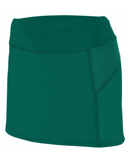 Augusta Sportswear 2421 Girls' Femfit Skort – 90/10 Poly/Spandex Girls' Skort with Mesh Yoke and Graphite Inner Short | S–L
