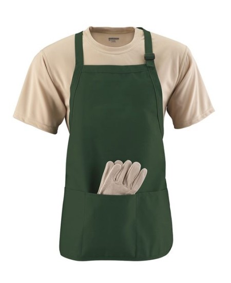 Augusta Sportswear 4250 Medium Length Apron with Pouch – 7 oz. 65/35 Poly/Cotton Twill, 22