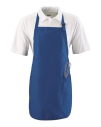 Augusta Sportswear 4350 Full Length Apron with Pockets – 7 oz. 65/35 Poly/Cotton Twill, 22