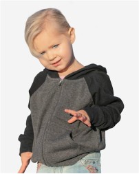 Independent Trading Co. PRM10TSBZ Toddler Lightweight Special Blend Raglan Zip Hoodie – 6.5 oz. Toddler Full-zip hoodie | 2T–5/6T