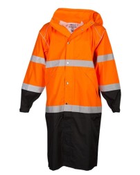 Kishigo RWJ108-109 Unisex Premium Brilliant Series Long Rain Coat – Unisex Rainwear Long Coat | S/M–4/5XL (dual sizes) | ANSI 107 Type R Class 3