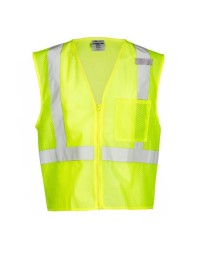 Kishigo 1089-1090 Unisex Single Pocket Zipper Mesh Work Work Vest – Unisex safety vest | M–5XL | ANSI/ISEA 107-2015/2020 Type R Class 2