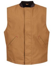Red Kap VD22 Men's Blended Duck Insulated Vest - 10 oz. 65/35 Poly/Cotton Duck Shell with Quilted Lining | Classic Fit