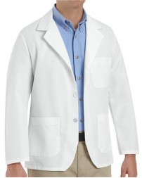 Red Kap KP10 Unisex Lapel Counter Coat – 5 oz. 80/20 Poly/Cotton Poplin, 3-Button, Pencil Stall | XS–4XL