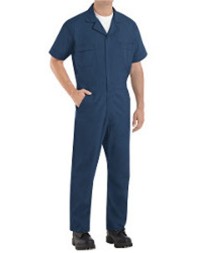 Red Kap CP40T Men's Tall Short Sleeve Speedsuit – 5 oz. 65/35 Poly/Cotton, Touchtex | Tall Sizes